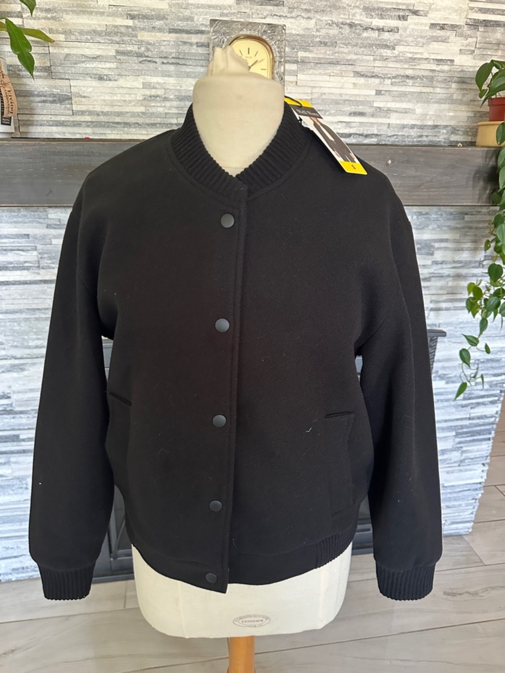 Classic Black Bomber Jacket